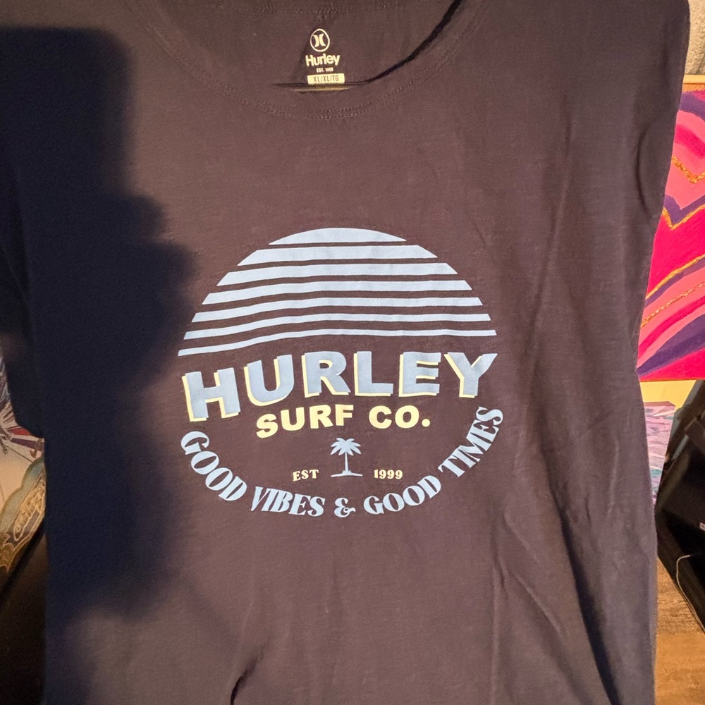 Hurley XL Navy Blue Surf Short Sleeve Tee - Picture 5 of 6